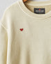 Unisex Relaxed French Terry Crew Sweatshirt - Valentine's Day - Pale Khakhi